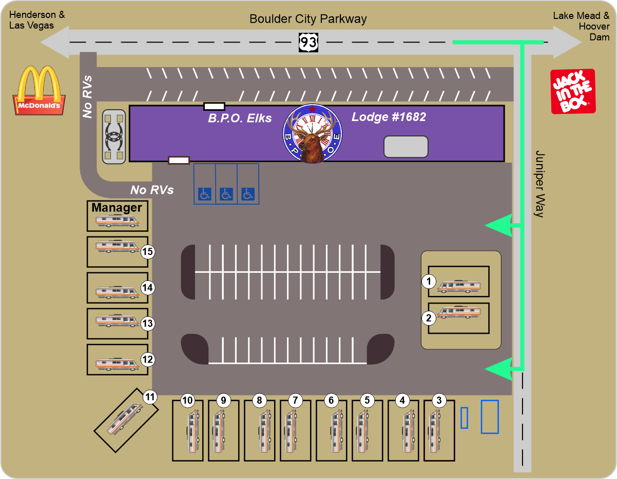 Boulder City Elks RV Park - Birds' Eye View